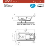 Ligbad Allibert Lodge 170x70x57 cm