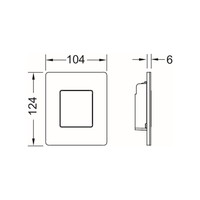 Urinoir Set Salenzi Hung Achterinlaat Mat Wit met TECE Solid Drukplaat Metaal