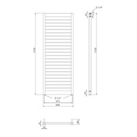 Designradiator Sapho Mateo Recht 60x137.6 cm 752W Wit