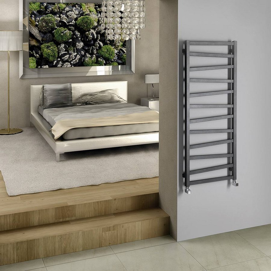 Designradiator Sapho Zig Recht 50x133.4 cm 490W Antraciet