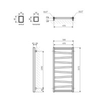 Designradiator Sapho Zig Recht 50x157.2 cm 582W Wit