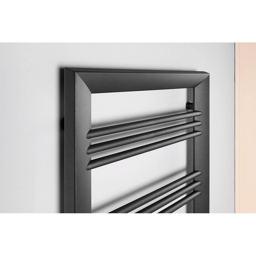 Designradiator Sapho Leontes Recht 59.5x94.4 cm 479W Antraciet