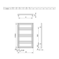 Designradiator Sapho Leontes Recht 59.5x94.4 cm 479W Antraciet