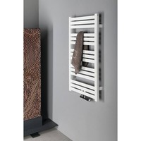 Handdoekradiator Sapho Nevel Recht Middenaansluiting 55.5x104.3 cm 397W Wit