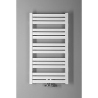 Handdoekradiator Sapho Nevel Recht Middenaansluiting 55.5x104.3 cm 397W Wit