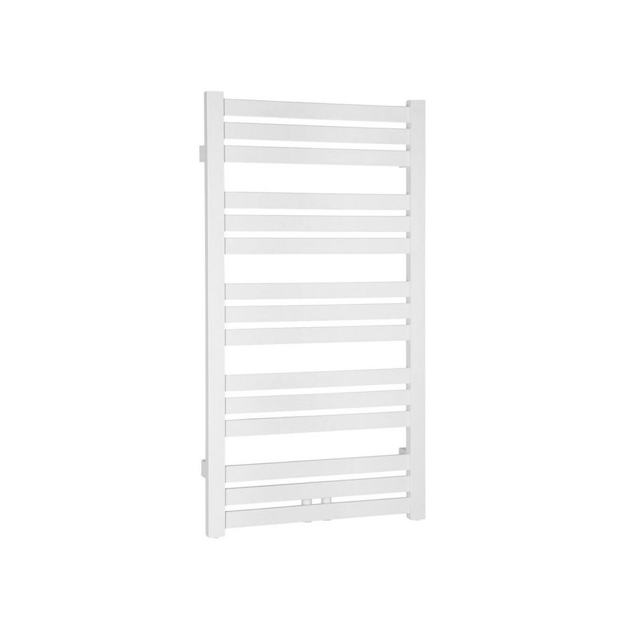 Handdoekradiator Sapho Nevel Recht Middenaansluiting 55.5x104.3 cm 397W Wit