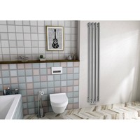 Designradiator Sapho Pilon Recht 27x180 cm 660W incl. 4 Haken Chroom