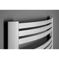 Handdoekradiator Sapho Sidi Gebogen 59.5x109.7 cm 553W Zilver