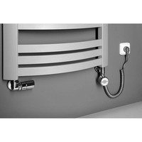 Handdoekradiator Sapho Sidi Gebogen 59.5x109.7 cm 553W Zilver