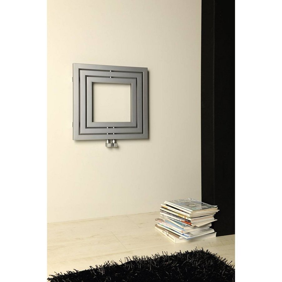 Designradiator Sapho Monopoli 60x60 cm 312W Zilver