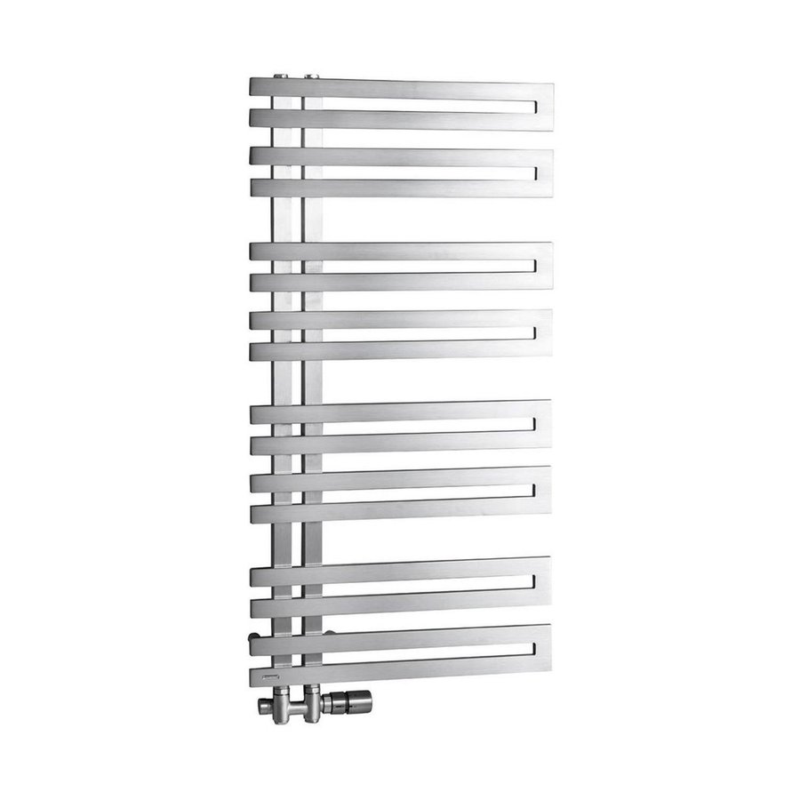 Designradiator Sapho Volga Recht 50x97.6 cm 265W Geborsteld RVS