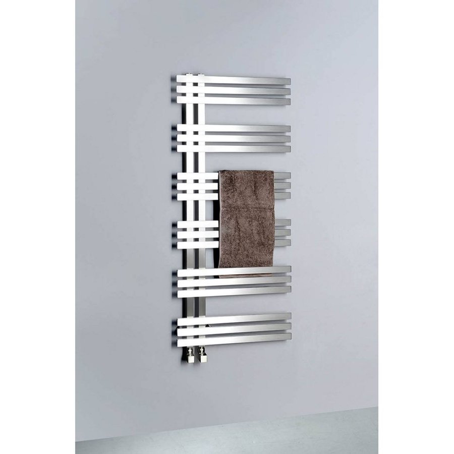 Designradiator Sapho Vista Recht 50x119 cm 307W Geborsteld RVS