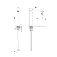 Wastafelmengkraan Sapho Dimy 1-hendel Recht Hoog 29.2 cm Chroom