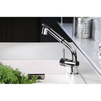 Keukenmengkraan Sapho Rhapsody 1-hendel 22.5 cm met Uittrekbare Spray Chroom