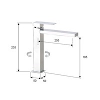 Keukenmengkraan Sapho Latus 1-hendel Recht 23.5 cm Chroom