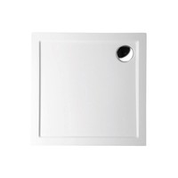 Douchebak Marmer Sapho Aura 80x80x4 cm Vierkant Wit