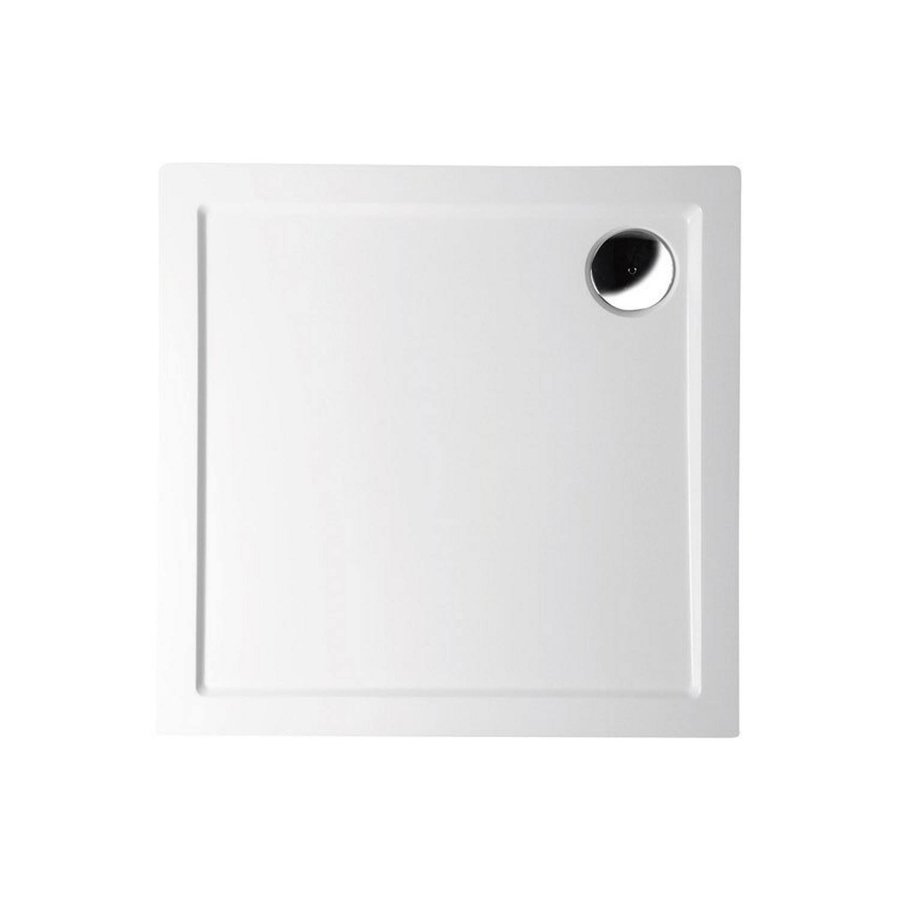 Douchebak Marmer Sapho Aura 80x80x4 cm Vierkant Wit