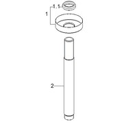 Luxe Douche-Arm Wiesbaden Rond Plafondbevestiging 15 cm Geborsteld Koper