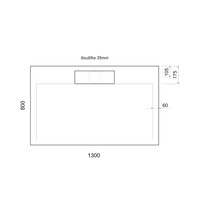 Douchebak Marmer Sapho Irena 130x80x3.5 cm Rechthoek Wit