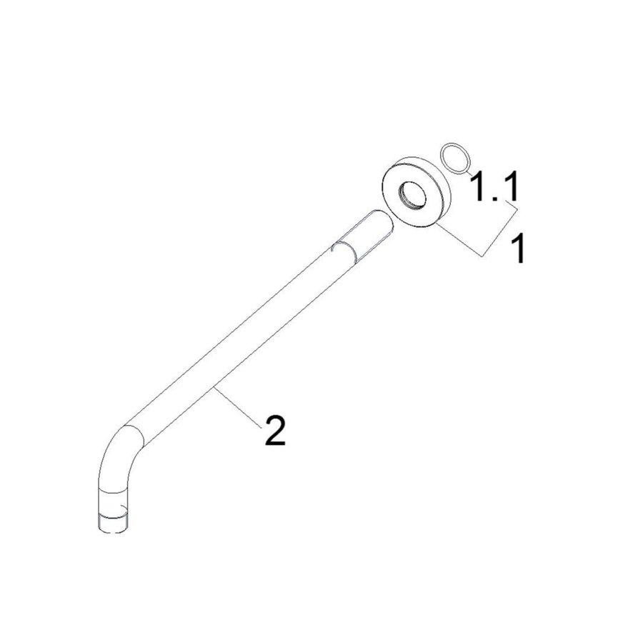 Luxe Douche-Arm Wiesbaden Rond Muurbevestiging 35 cm Geborsteld Messing