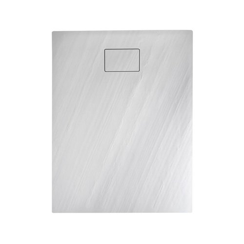 Douchebak Marmer Sapho Acora 100x80x3.5 cm Rechthoek Steen Wit 