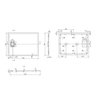 Douchebak Marmer Sapho Acora 120x90x3.5 cm Rechthoek Steen Wit