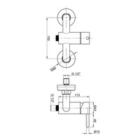 Opbouw Douchekraan Sapho Minimal Mengkraan 1-hendel 11.3 cm RVS