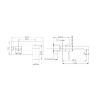 Wastafelmengkraan Inbouw Sapho Latus 1-hendel Uitloop Recht 16.5 cm Chroom