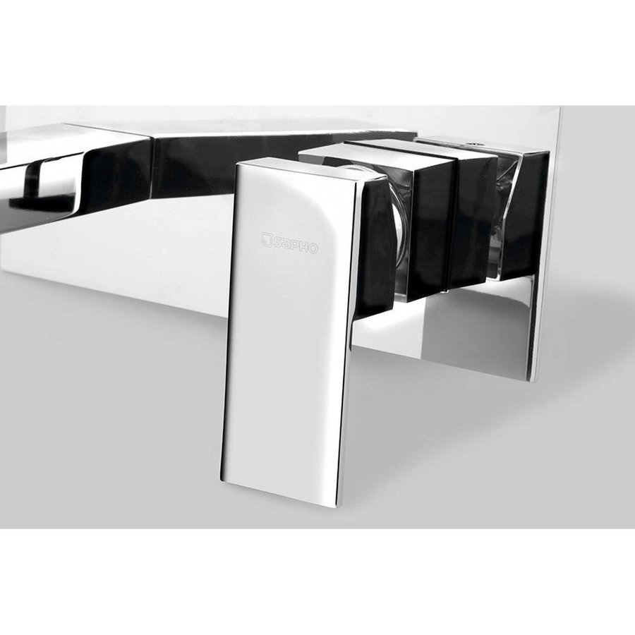 Wastafelmengkraan Inbouw Sapho Latus 1-hendel Uitloop Recht 16.5 cm Chroom