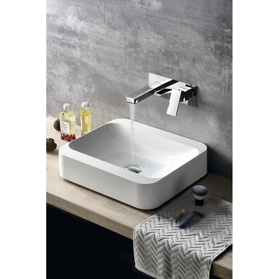 Wastafelmengkraan Inbouw Sapho Latus 1-hendel Uitloop Recht 16.5 cm Chroom