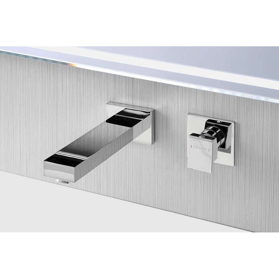 Wastafelmengkraan Inbouw Sapho Latus 1-hendel Uitloop Recht 18 cm Chroom