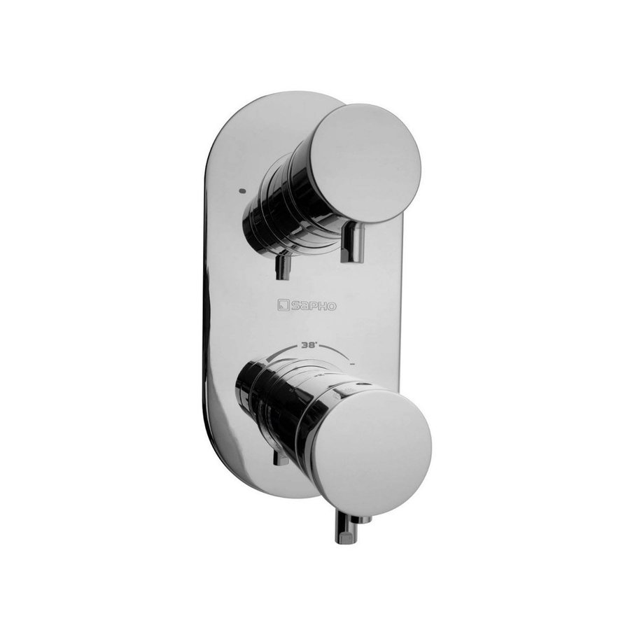 Douchekraan Inbouw Sapho Rhapsody Thermostatisch Afbouwdeel 2-weg Chroom (incl. inbouwdeel)