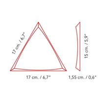 Wandtegel Zyx Triangle Channel White Glossy 15x17 cm Glans Wit