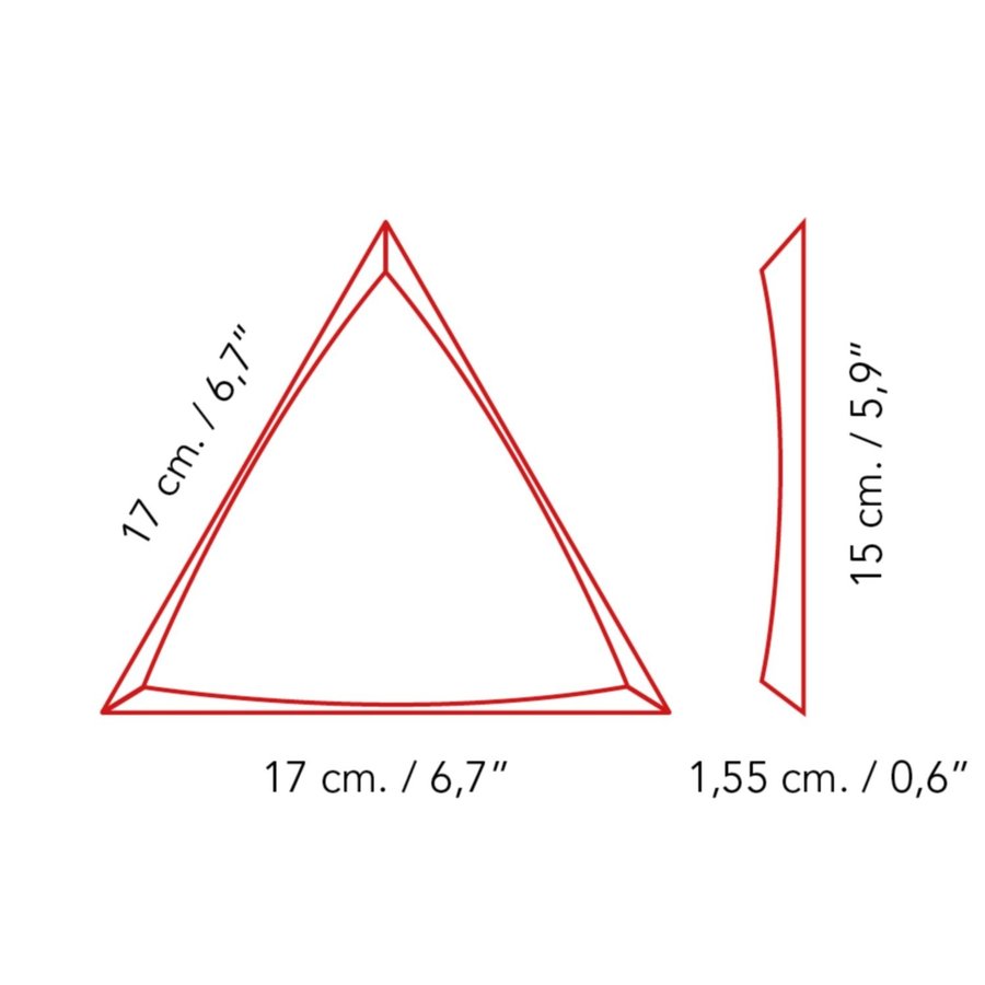 Wandtegel Zyx Triangle Channel White Glossy 15x17 cm Glans Wit