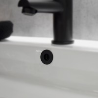 Overloopring Sanitop Voor Wastafel 30mm Zwart (Geschikt voor 18 t/m 25 mm)