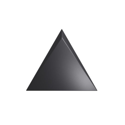 Wandtegel Zyx Triangle Channel Black Mat 15x17 cm Mat Zwart 
