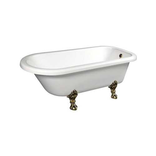 Vrijstaand Bad Sapho Foxtrot 170x75x49 cm Wit met Leeuwenpoten Brons 