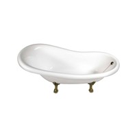 Vrijstaand Bad Sapho Retro 169x75x72 cm Wit met Leeuwenpoten Brons