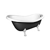 Sapho Vrijstaand Bad Sapho Retro 173x75x84 cm Wit / Zwart met Leeuwenpoten