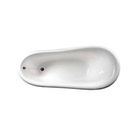 Vrijstaand Bad Sapho Retro 173x75x84 cm Wit / Zwart met Leeuwenpoten