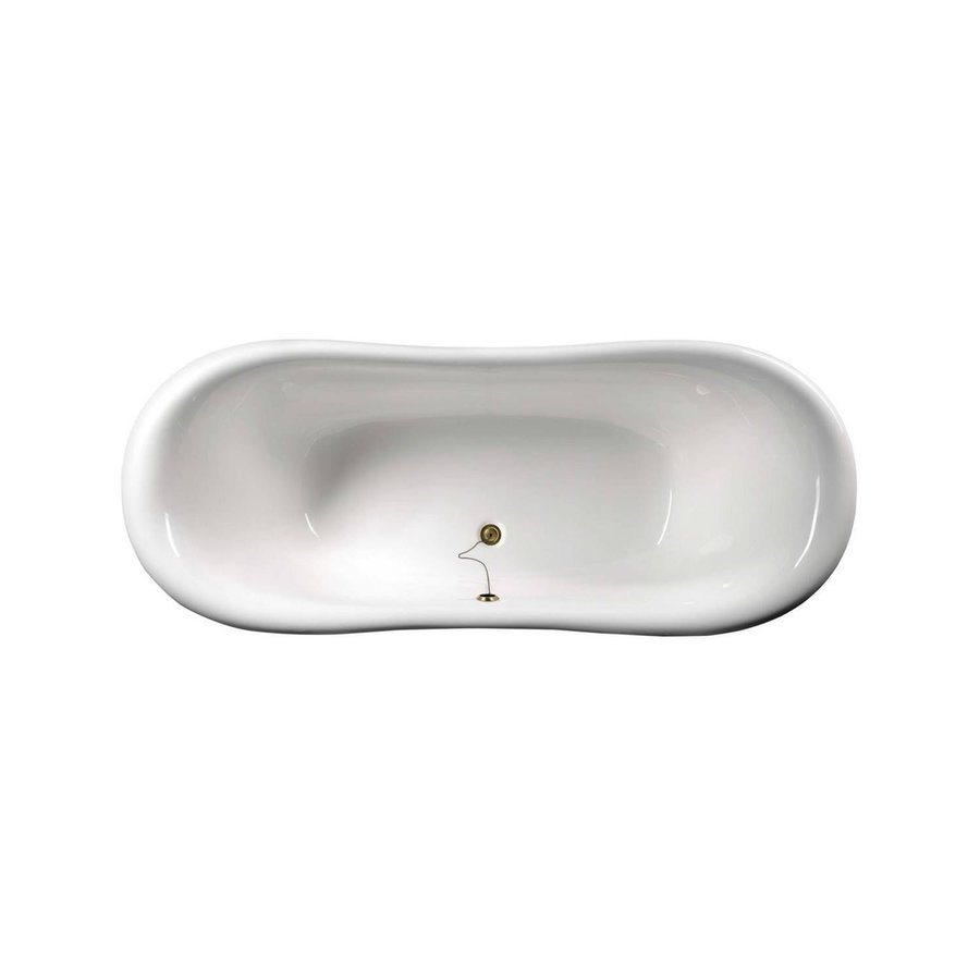 Vrijstaand Bad Sapho Charleston 188x80x71 cm Wit met Leeuwenpoten Brons