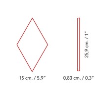 Wandtegel Zyx Diamond Area White Glossy 15x25.9 cm Glans Wit