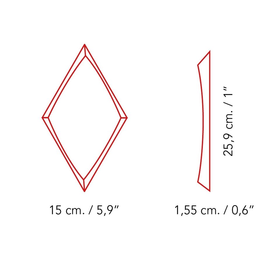 Wandtegel Zyx Diamond Zoom White Glossy 15x25.9 cm Glans Wit