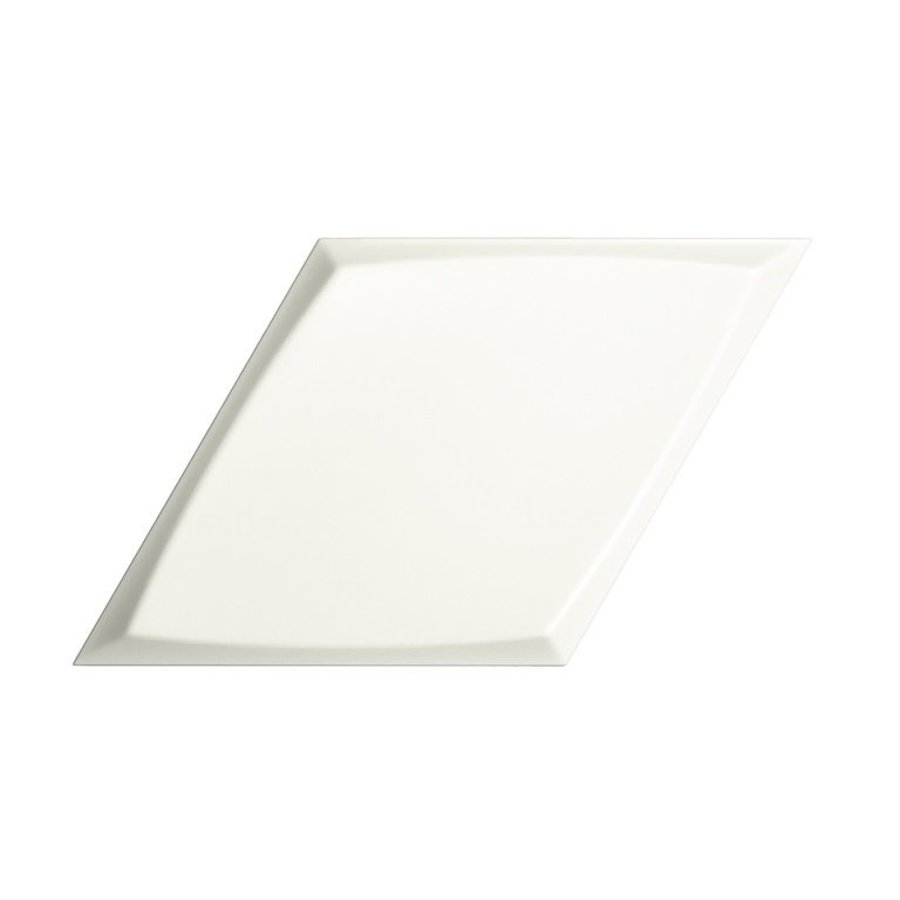 Wandtegel Zyx Diamond Zoom White Matt 15x25.9 cm Mat Wit