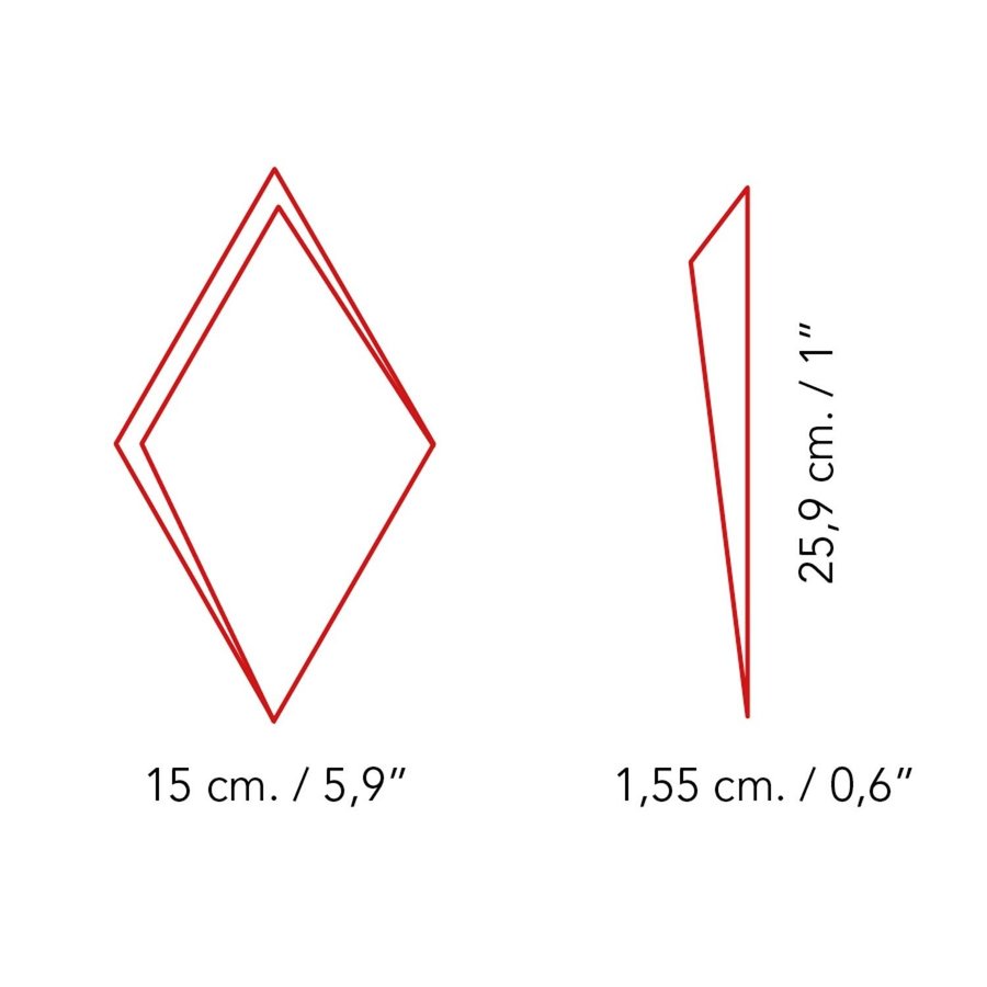 Wandtegel Zyx Diamond Drop White Glossy 15x25.9 cm Glans Wit