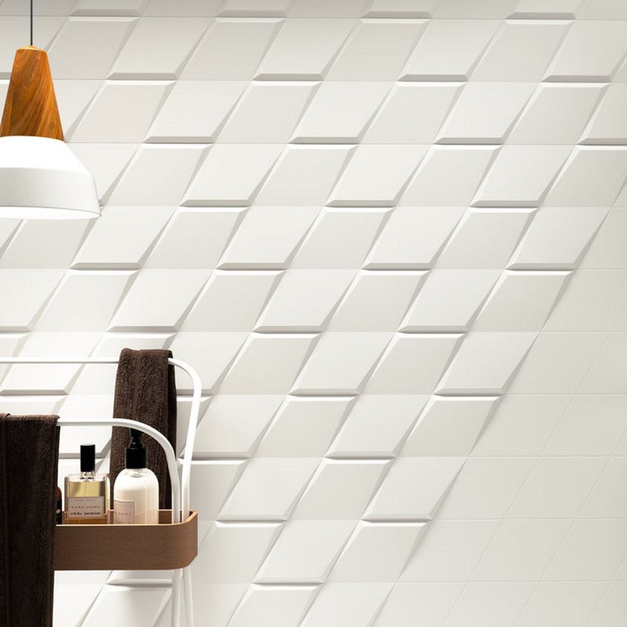 Wandtegel Zyx Diamond Drop Black Matt 15x25.9 cm Mat Zwart