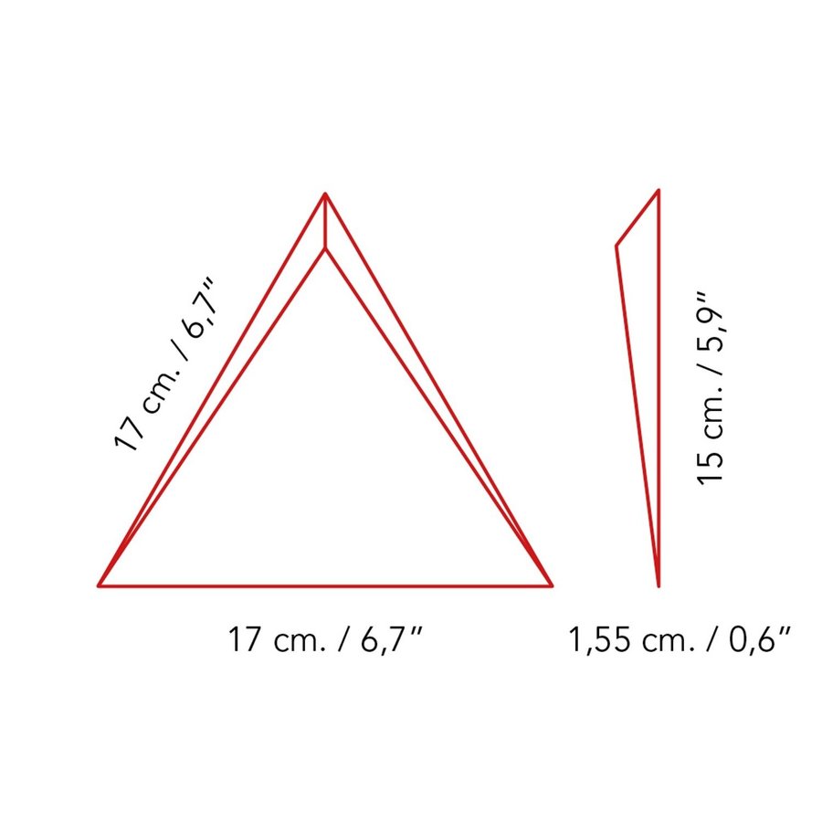 Wandtegel Zyx Triangle Cascade White Glossy 15x17 cm Glans Wit