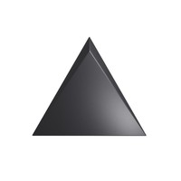 Wandtegel Zyx Triangle Cascade Black Matt 15x17 cm Mat Zwart