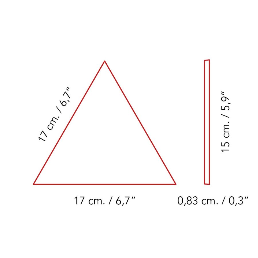 Wandtegel Zyx Triangle Layer White Glossy 15x17 cm Glans Wit