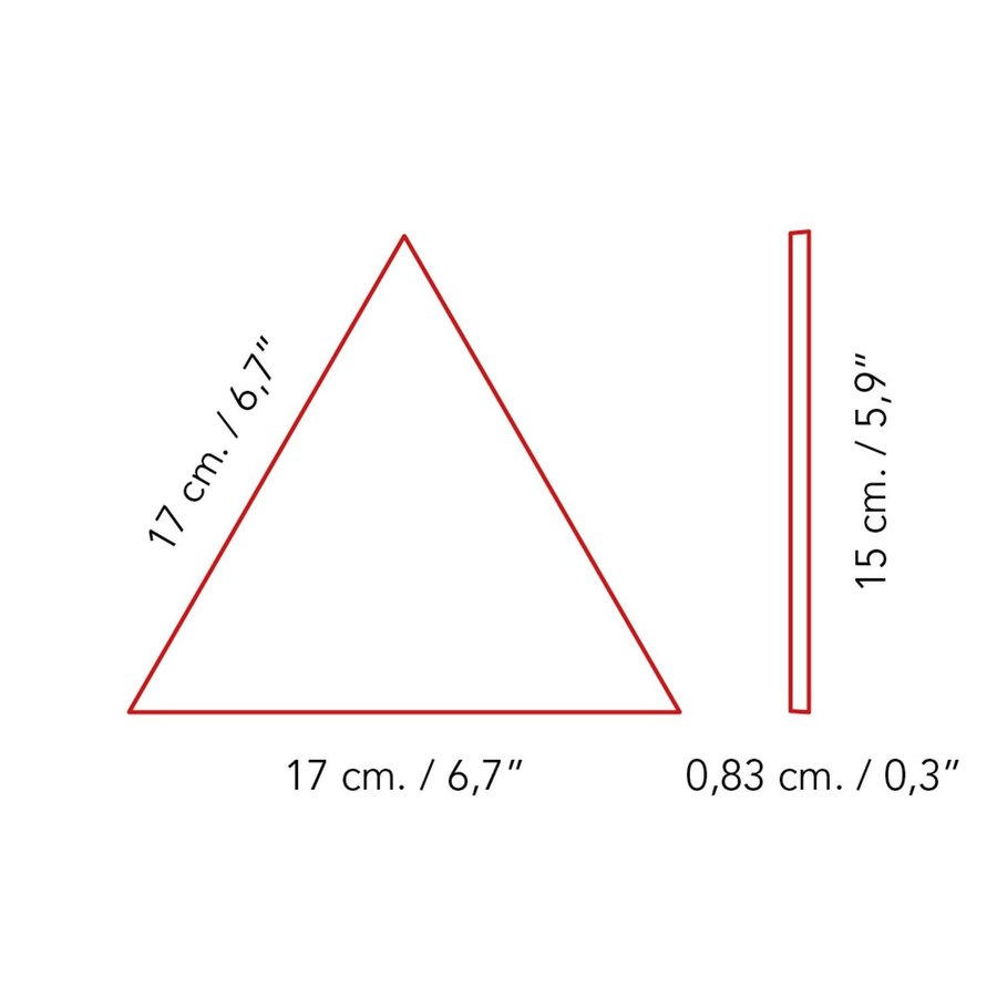 Wandtegel Zyx Triangle Layer Cement Matt 15x17 cm Mat Grijs